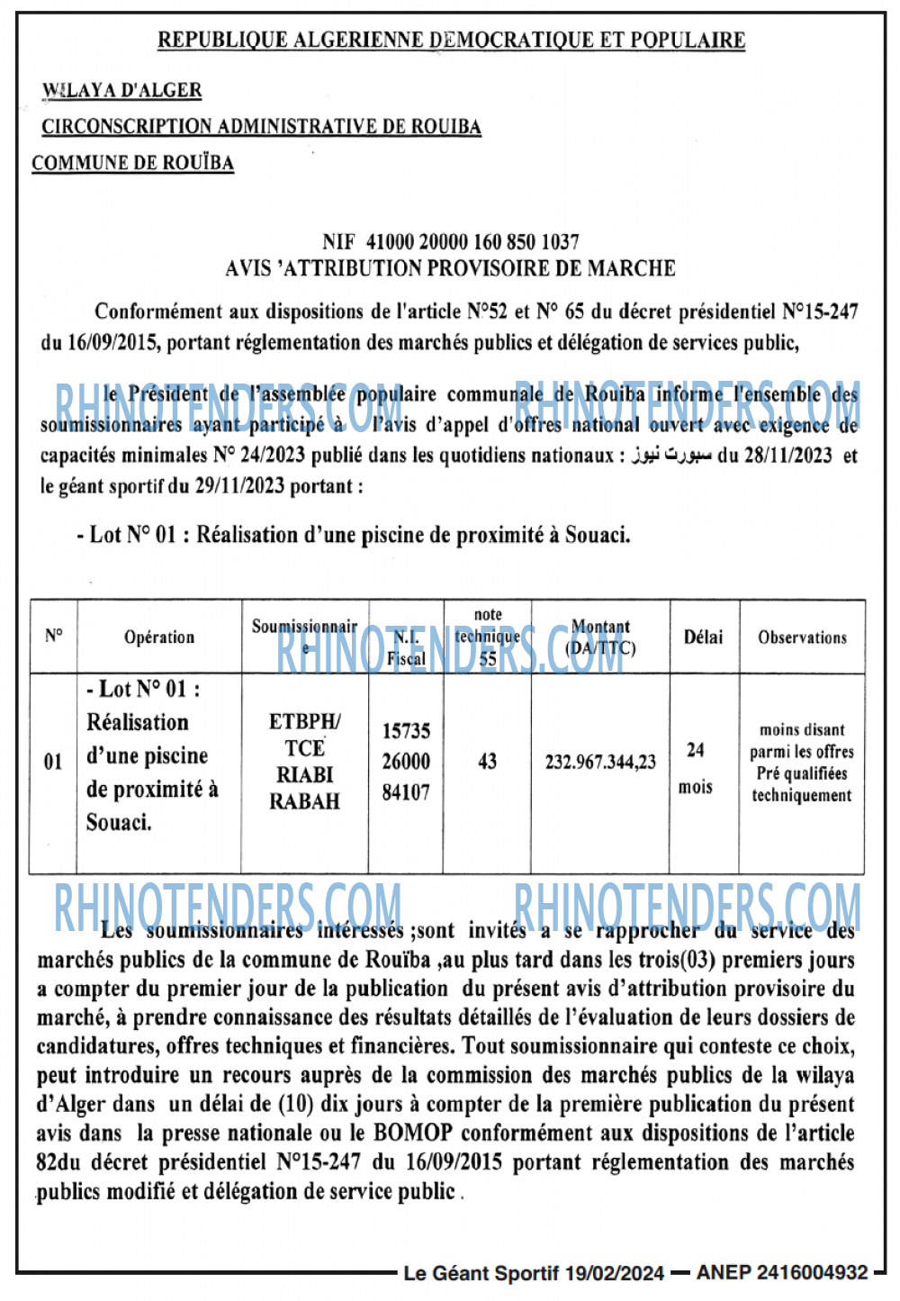 le geant sportif