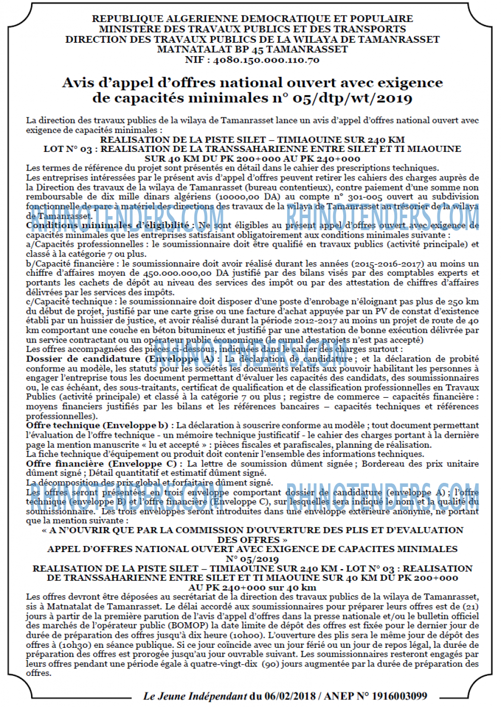 Le jeune indépendant