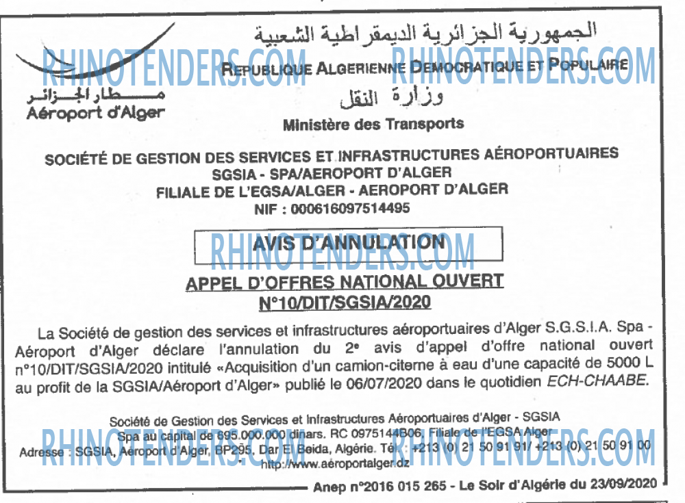 LE SOIR D'ALGERIE