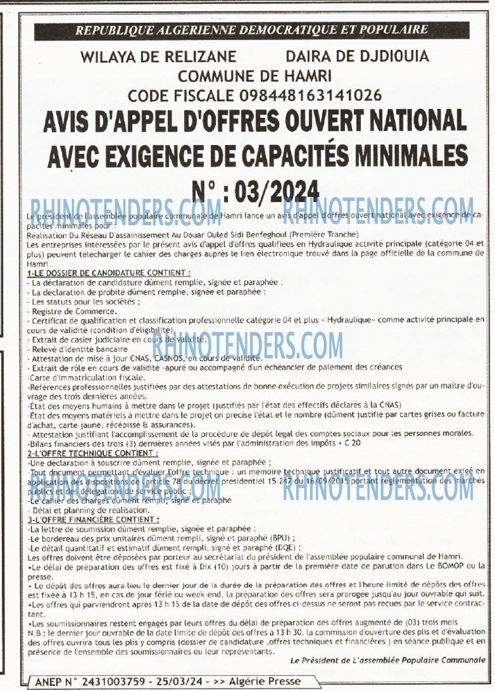 ALGERIE PRESSE