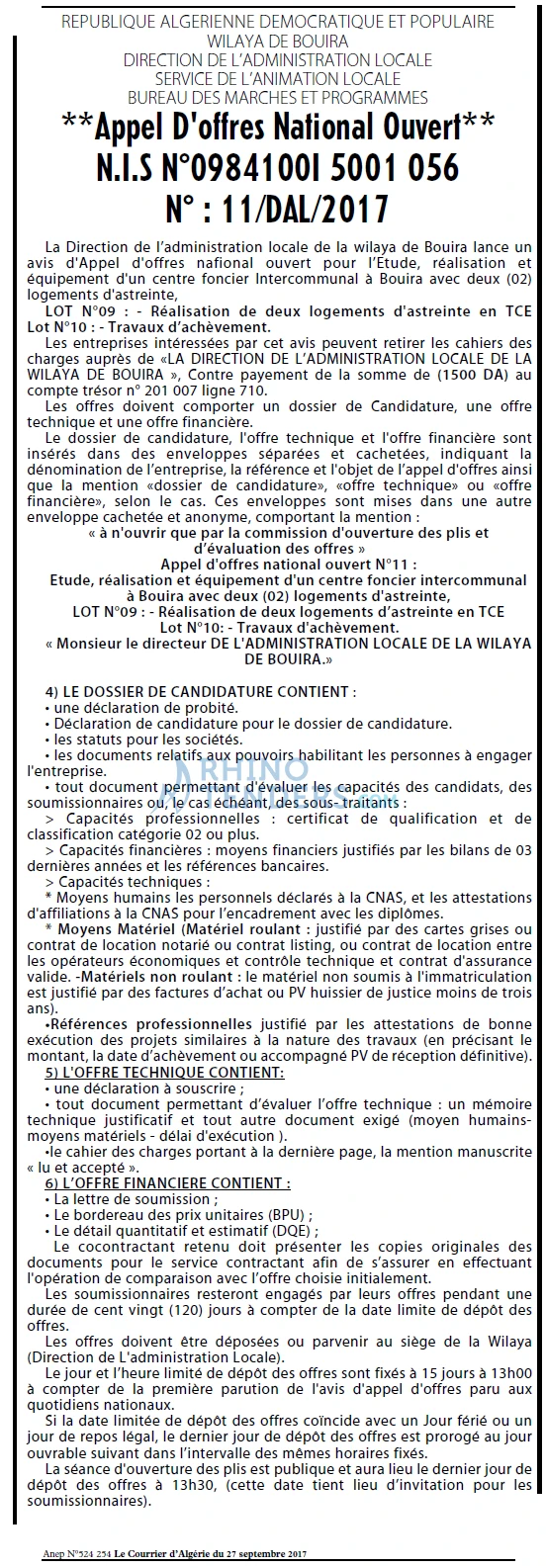 Le Courrier d'Algerie