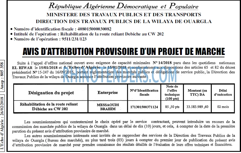 L'ECHO D'ALGERIE