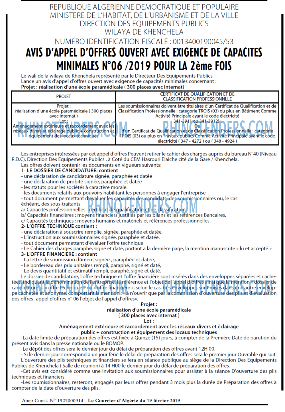 Le Courrier d'Algerie