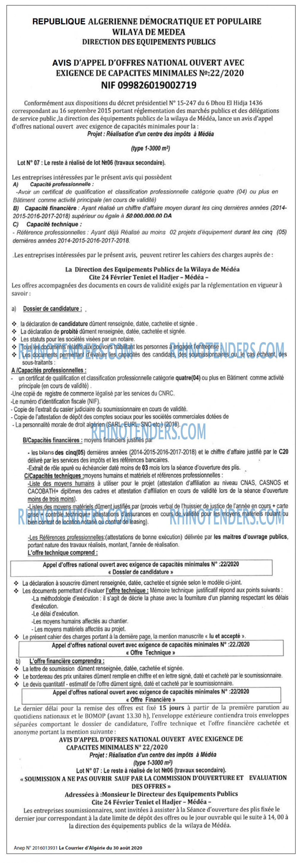 Le Courrier d'Algerie