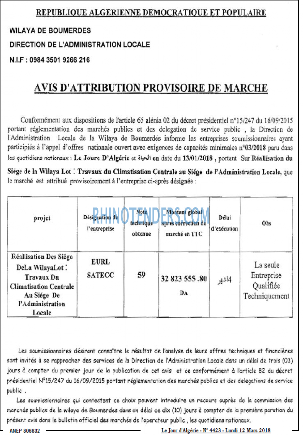 Le Jour d'Algérie