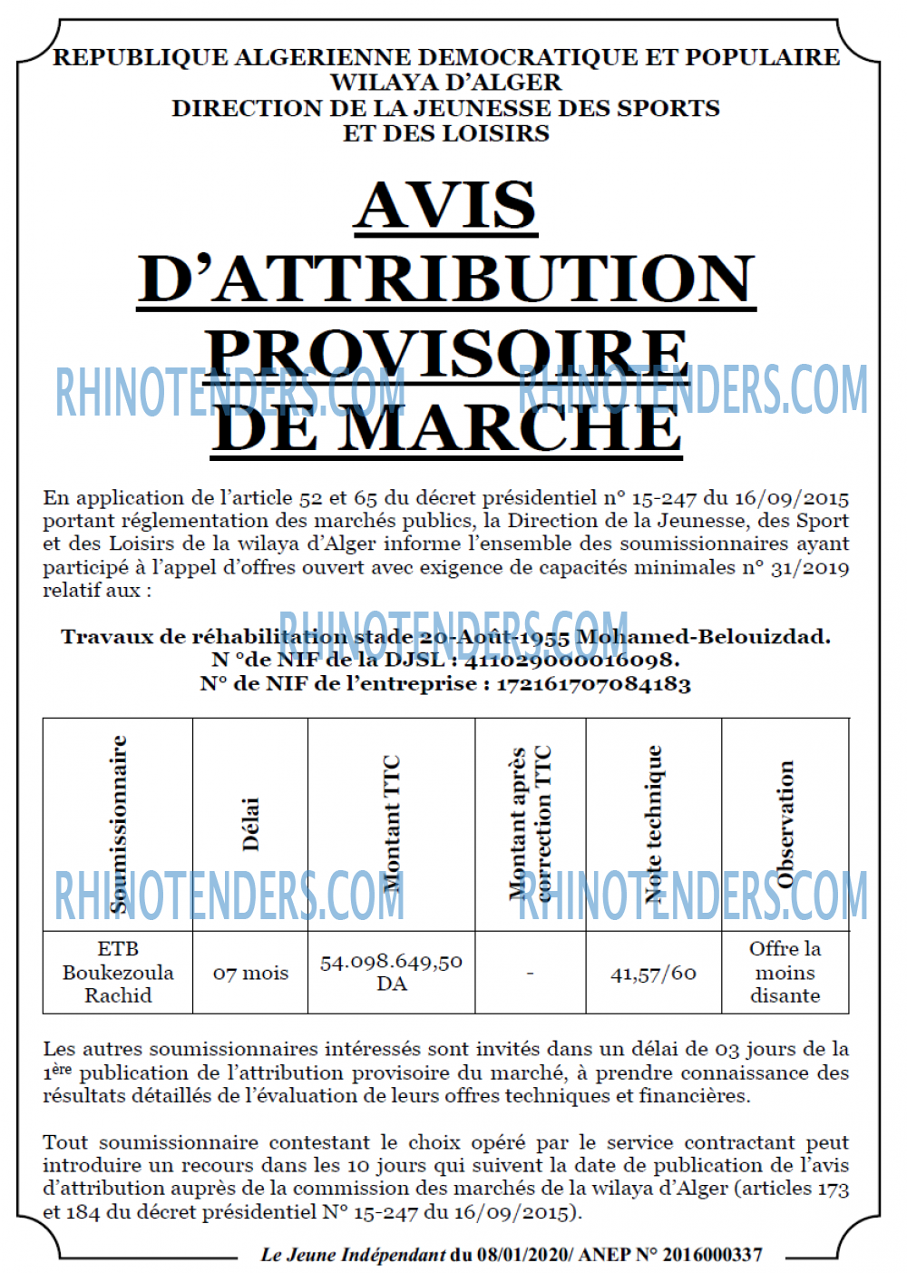 Le jeune indépendant