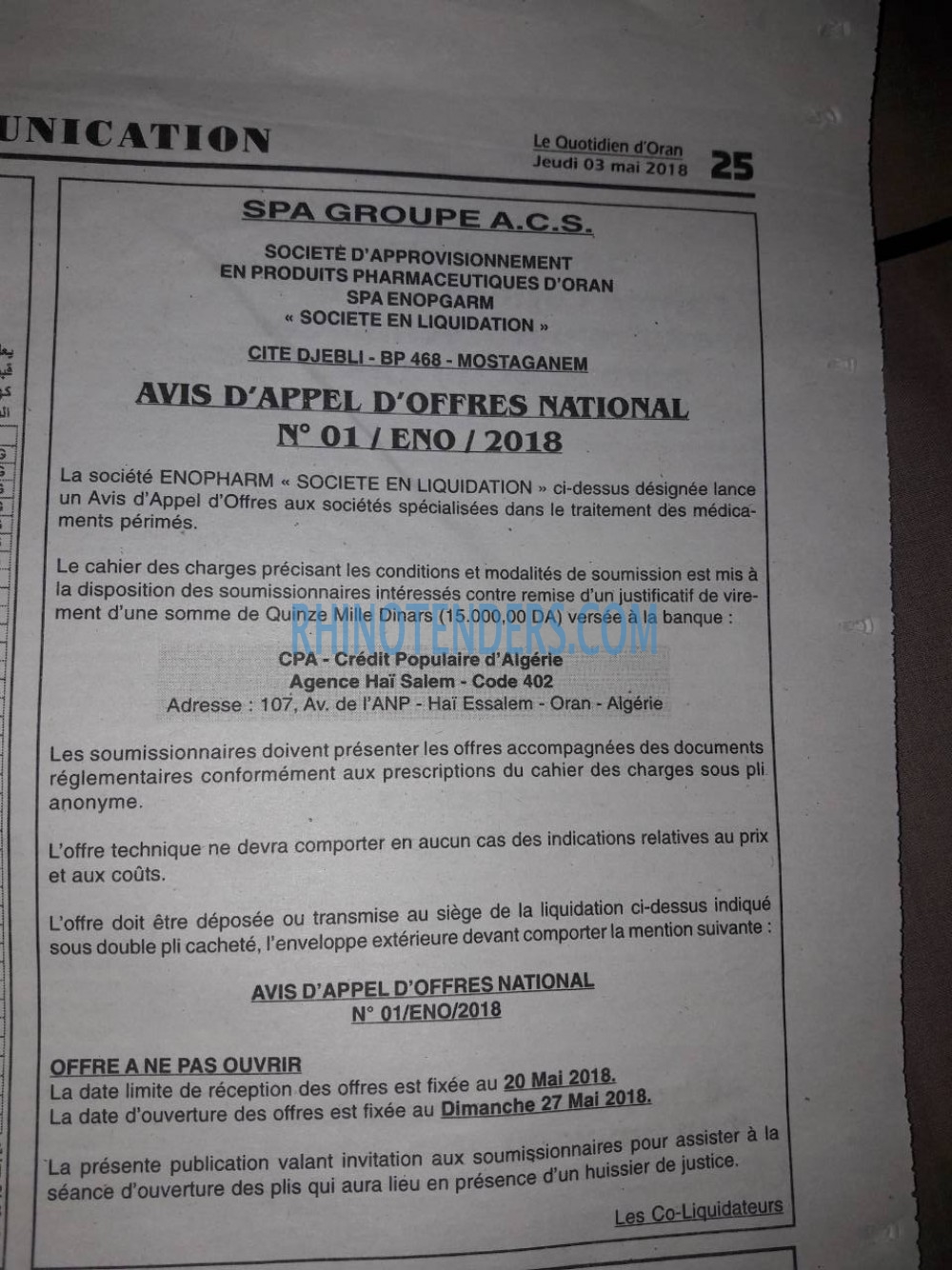 Le Quotidien d'Oran
