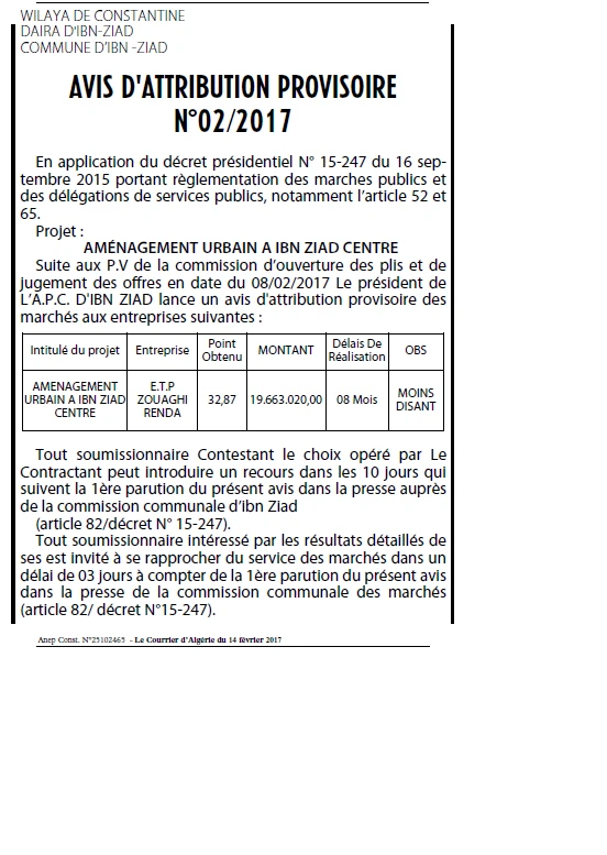 Le Courrier d'Algerie