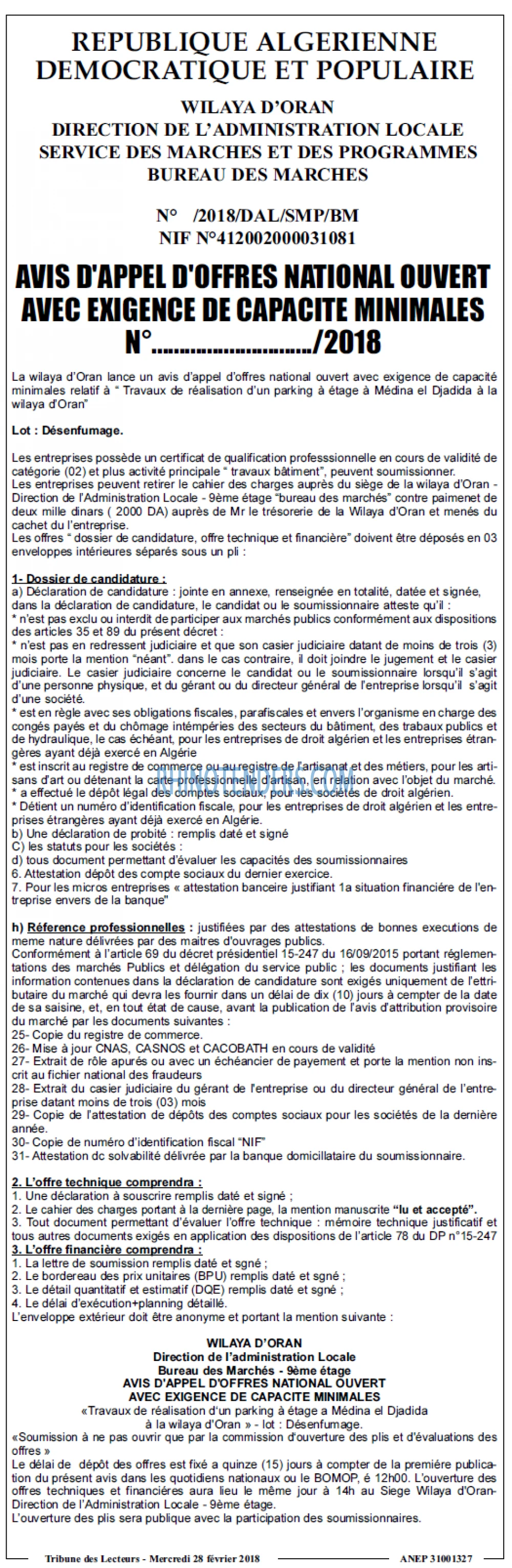 TRIBUNE DES LECTEURS