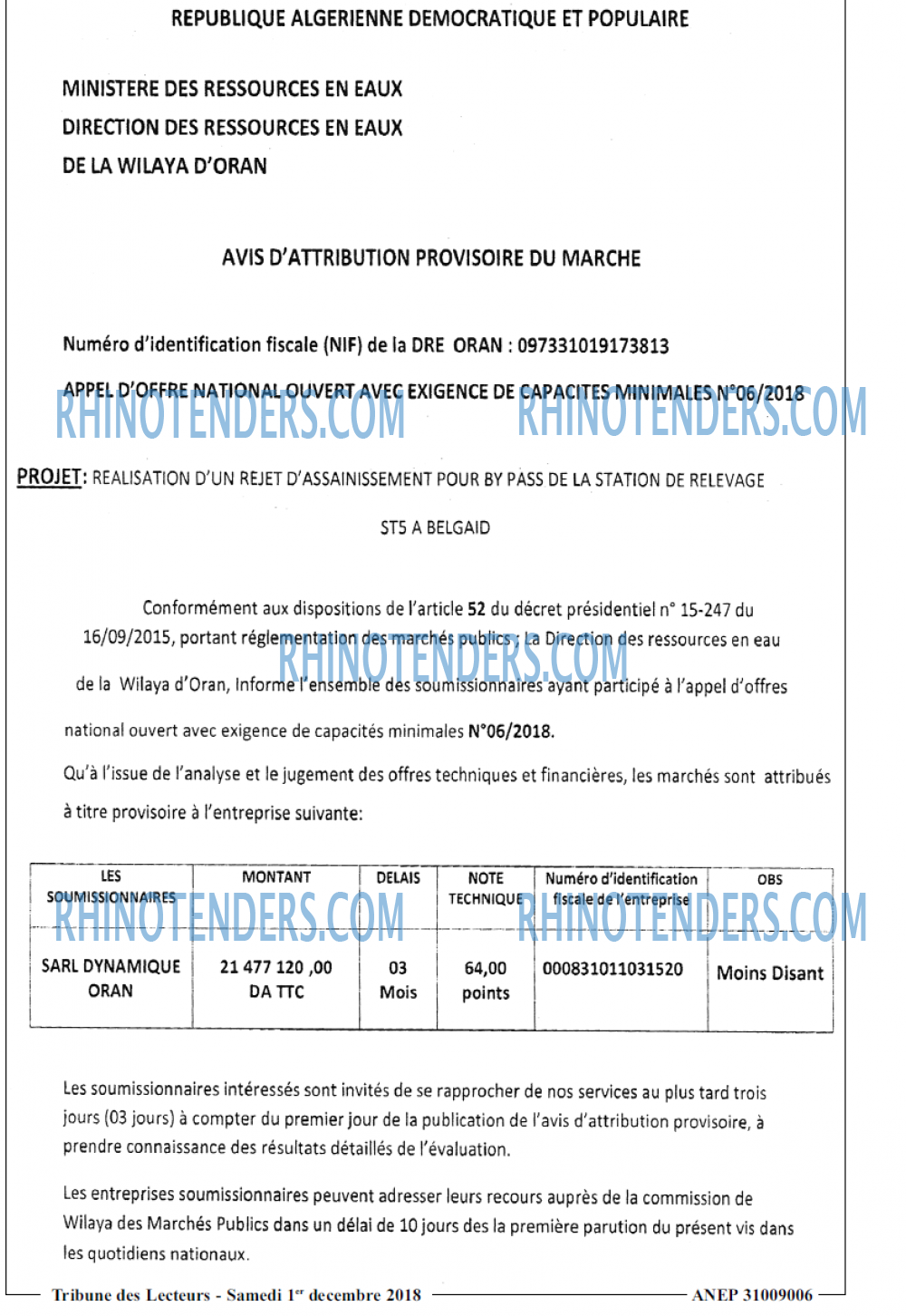 TRIBUNE DES LECTEURS