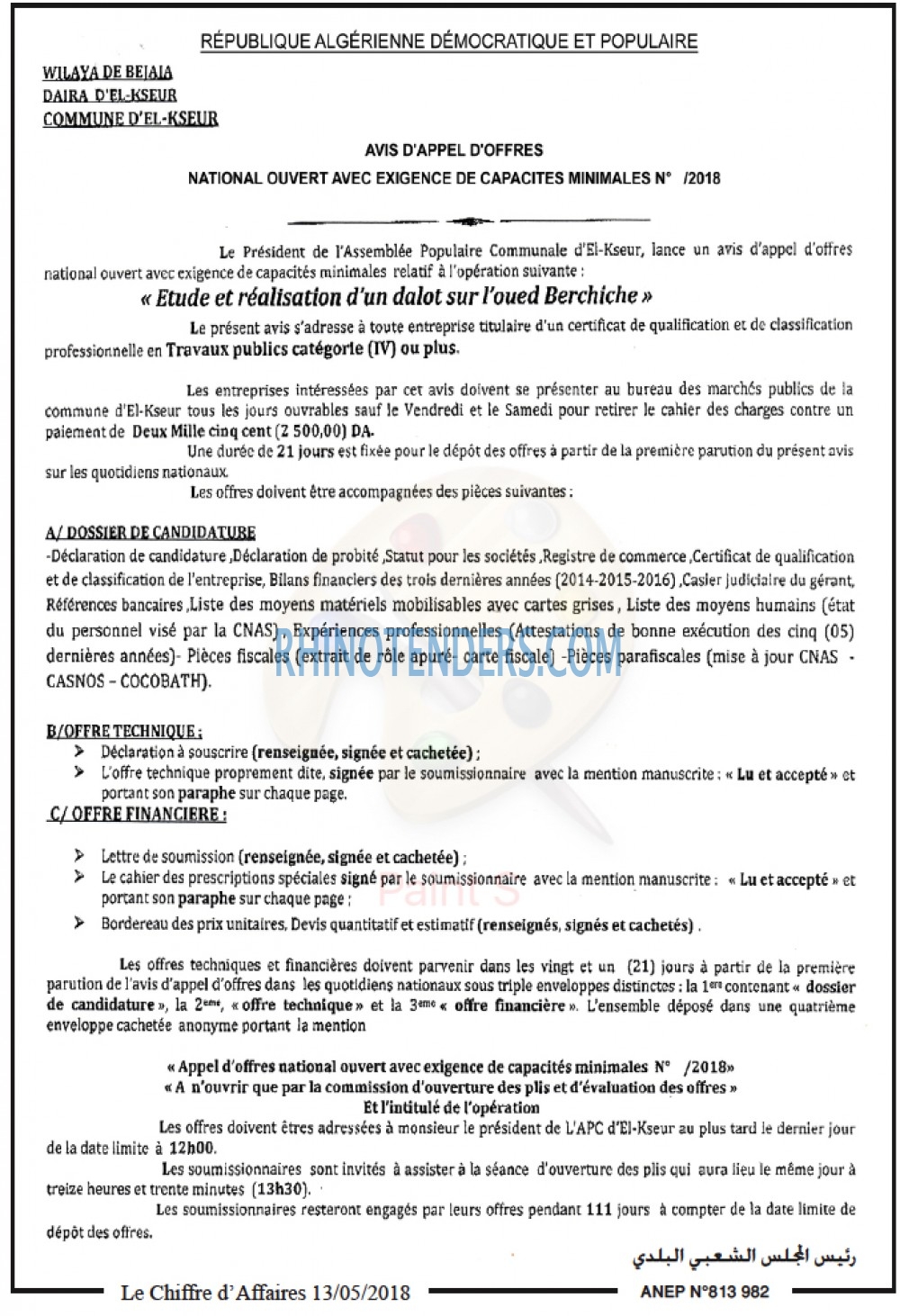 Le Chiffre d'Affaires