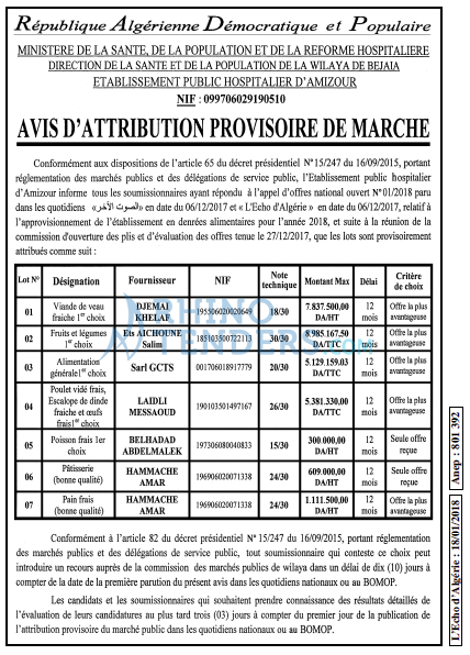 L'ECHO D'ALGERIE