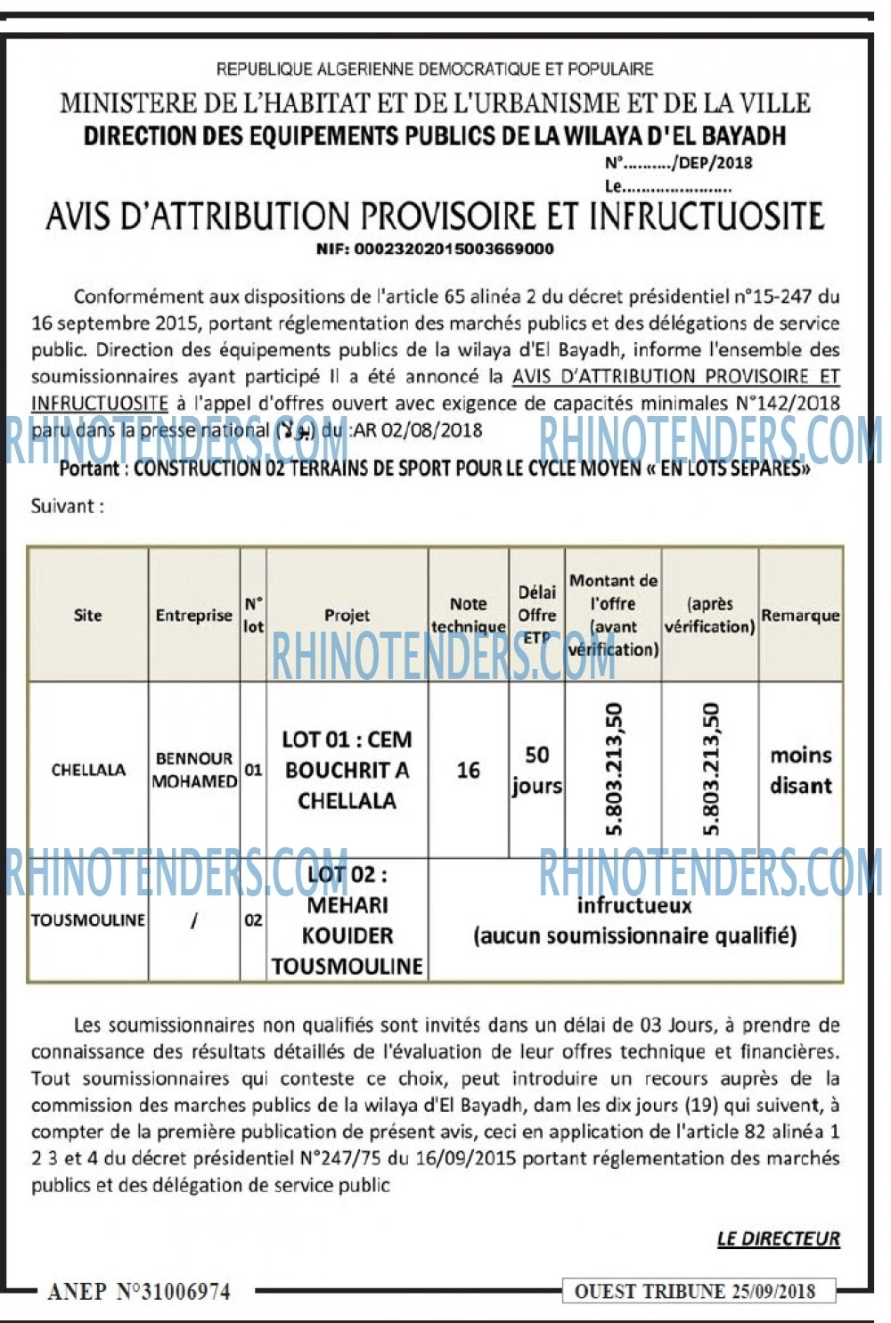 ouest TRIBUNE