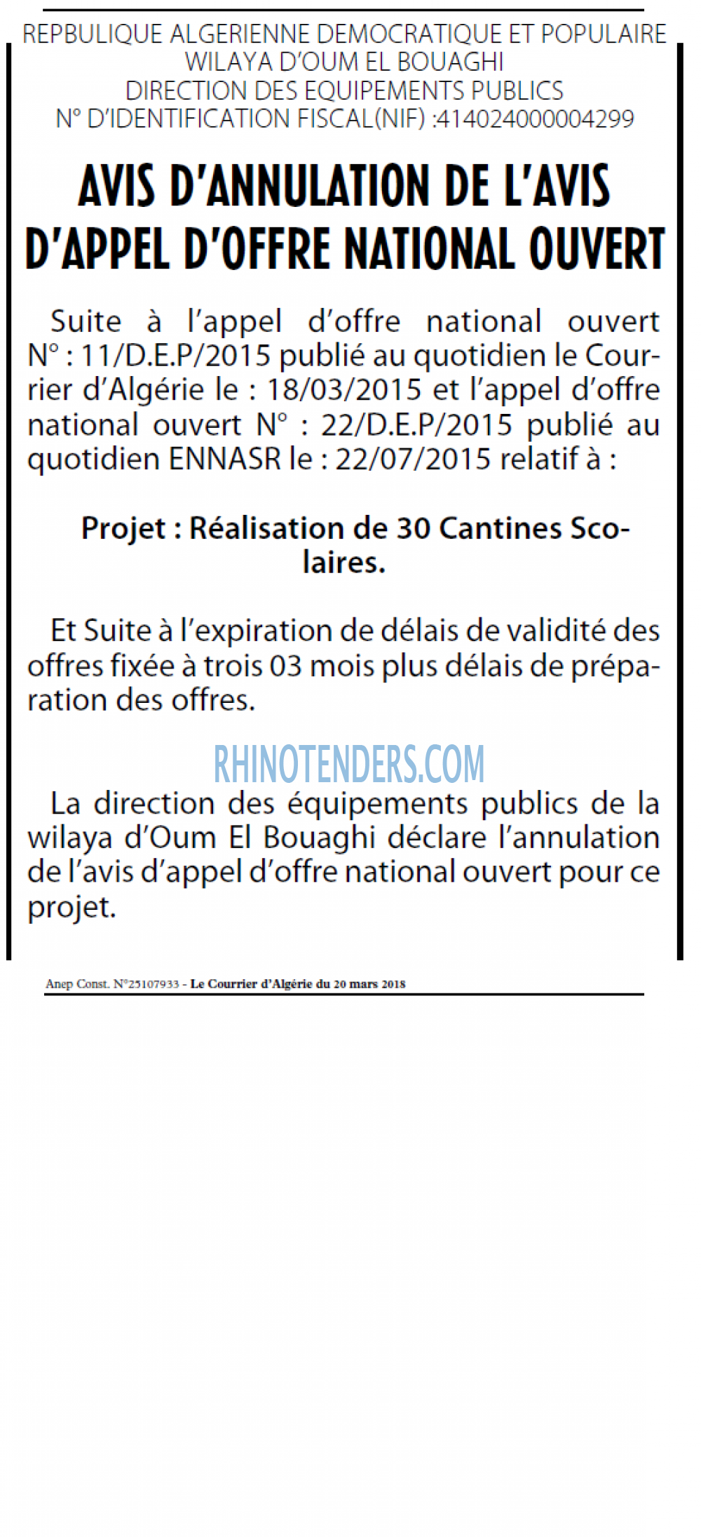 Le Courrier d'Algerie