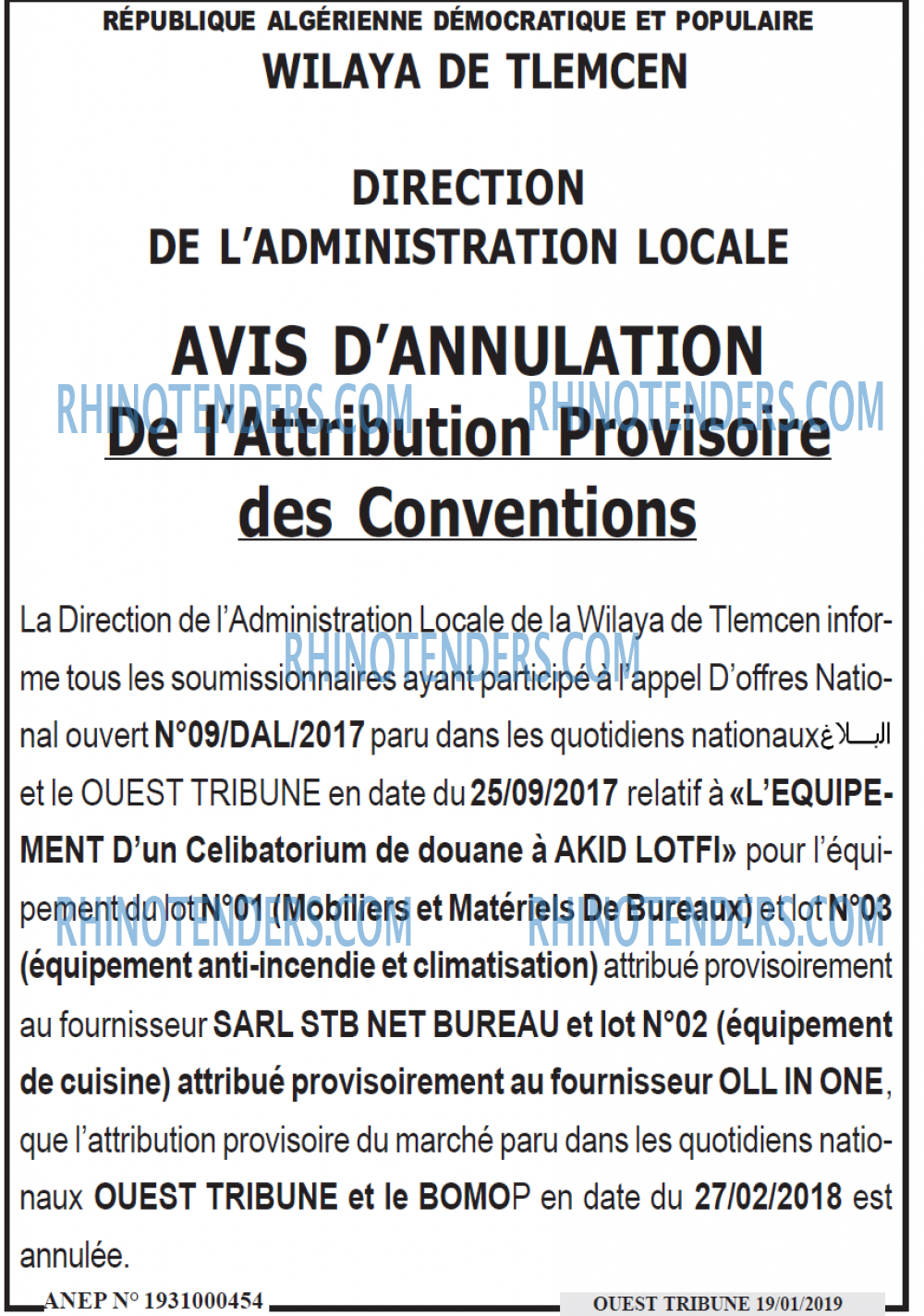 ouest TRIBUNE