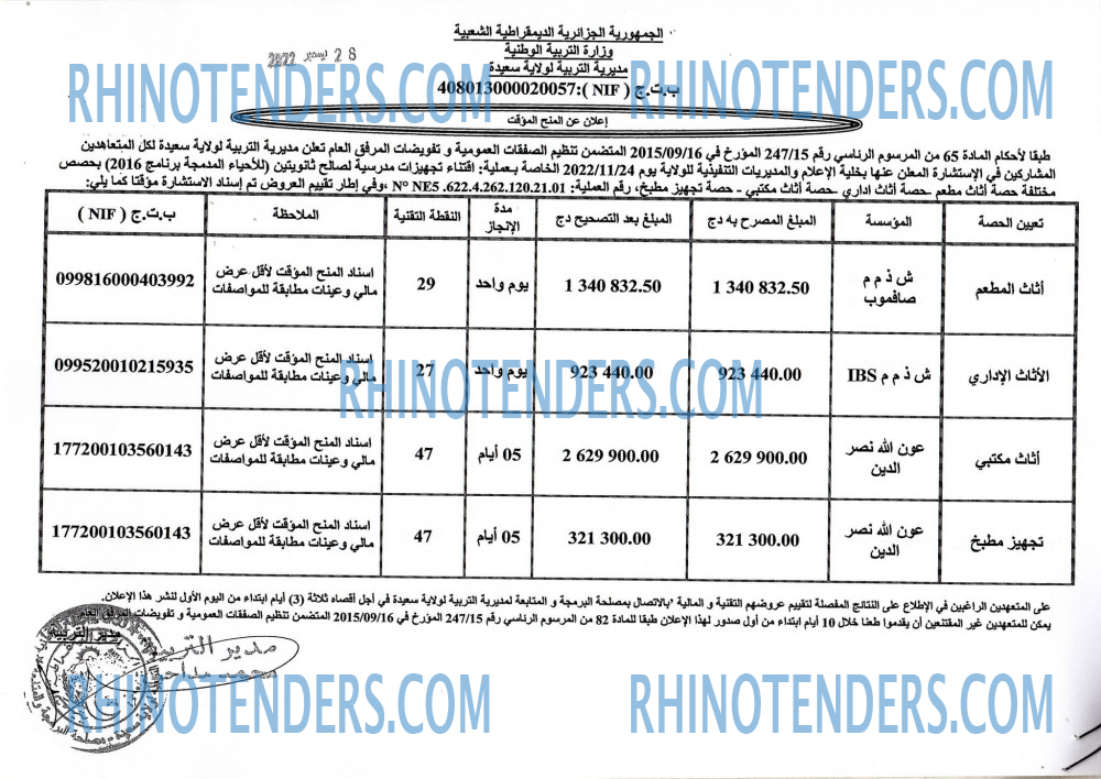 Rhinotenders