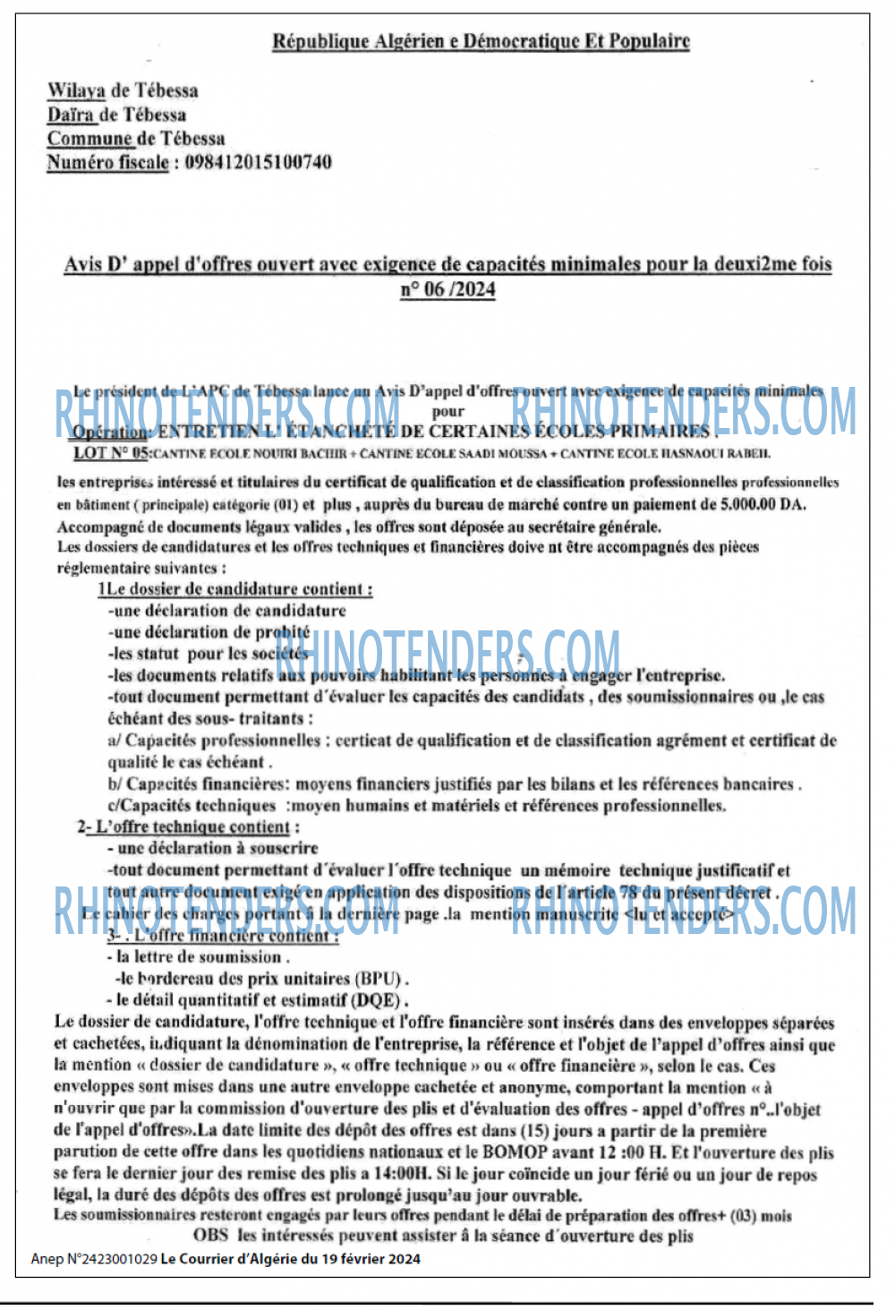 Le Courrier d'Algerie