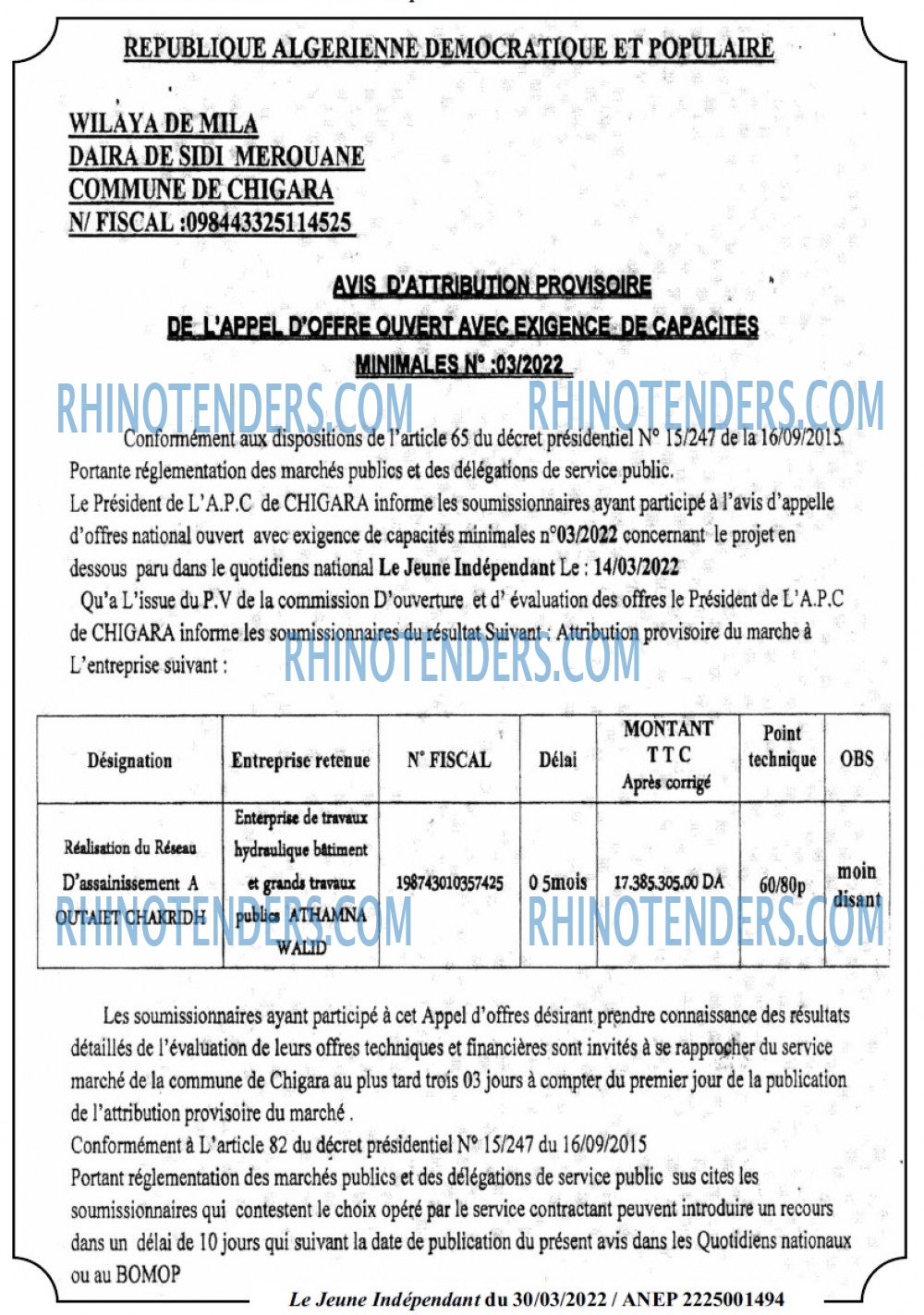 Jeune Independant