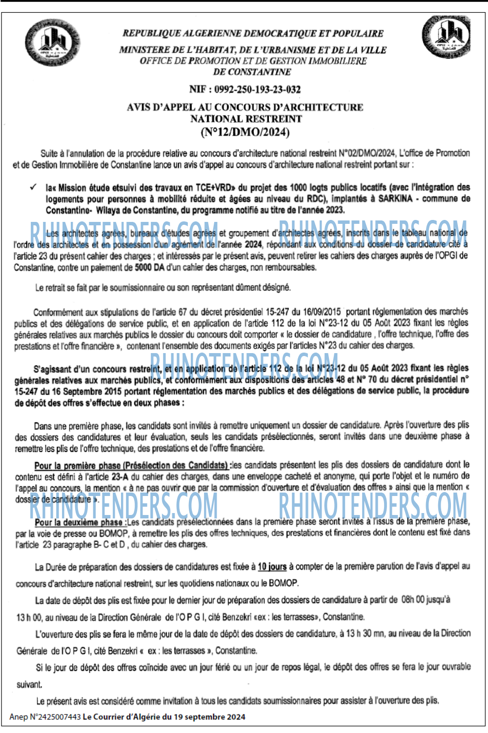 Le Courrier d'Algerie