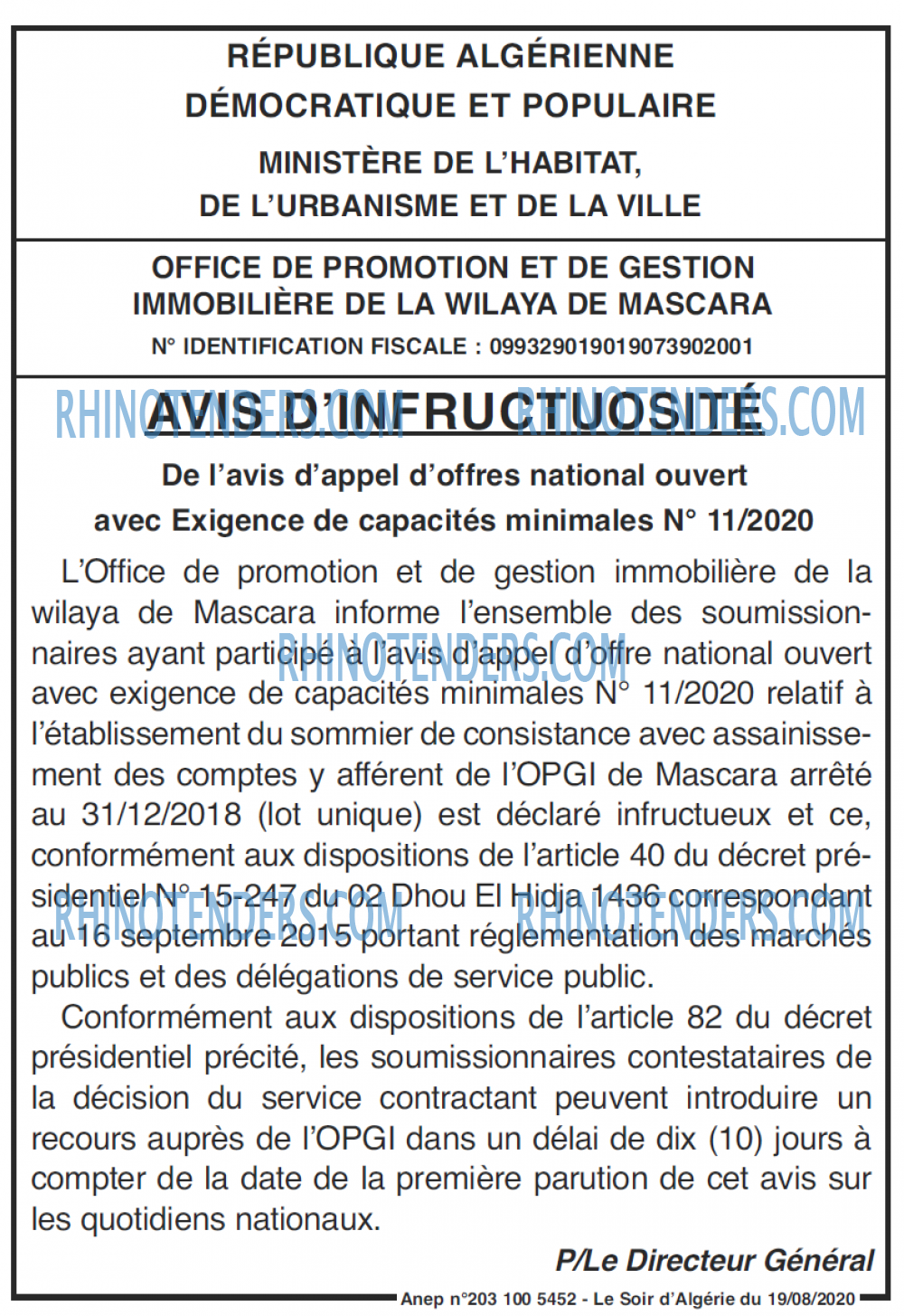 LE SOIR D'ALGERIE