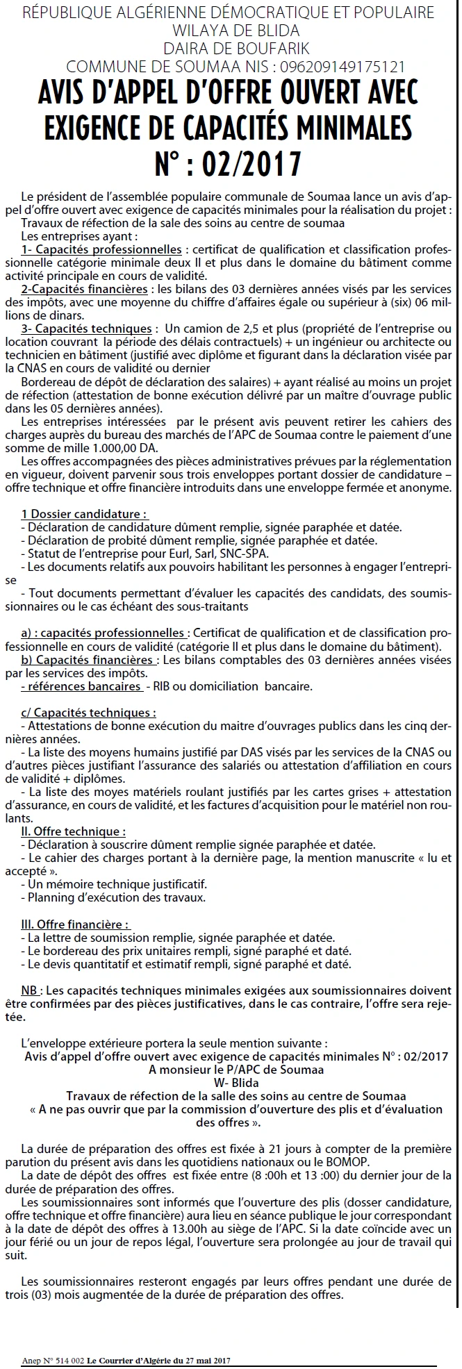 Le Courrier d'Algerie