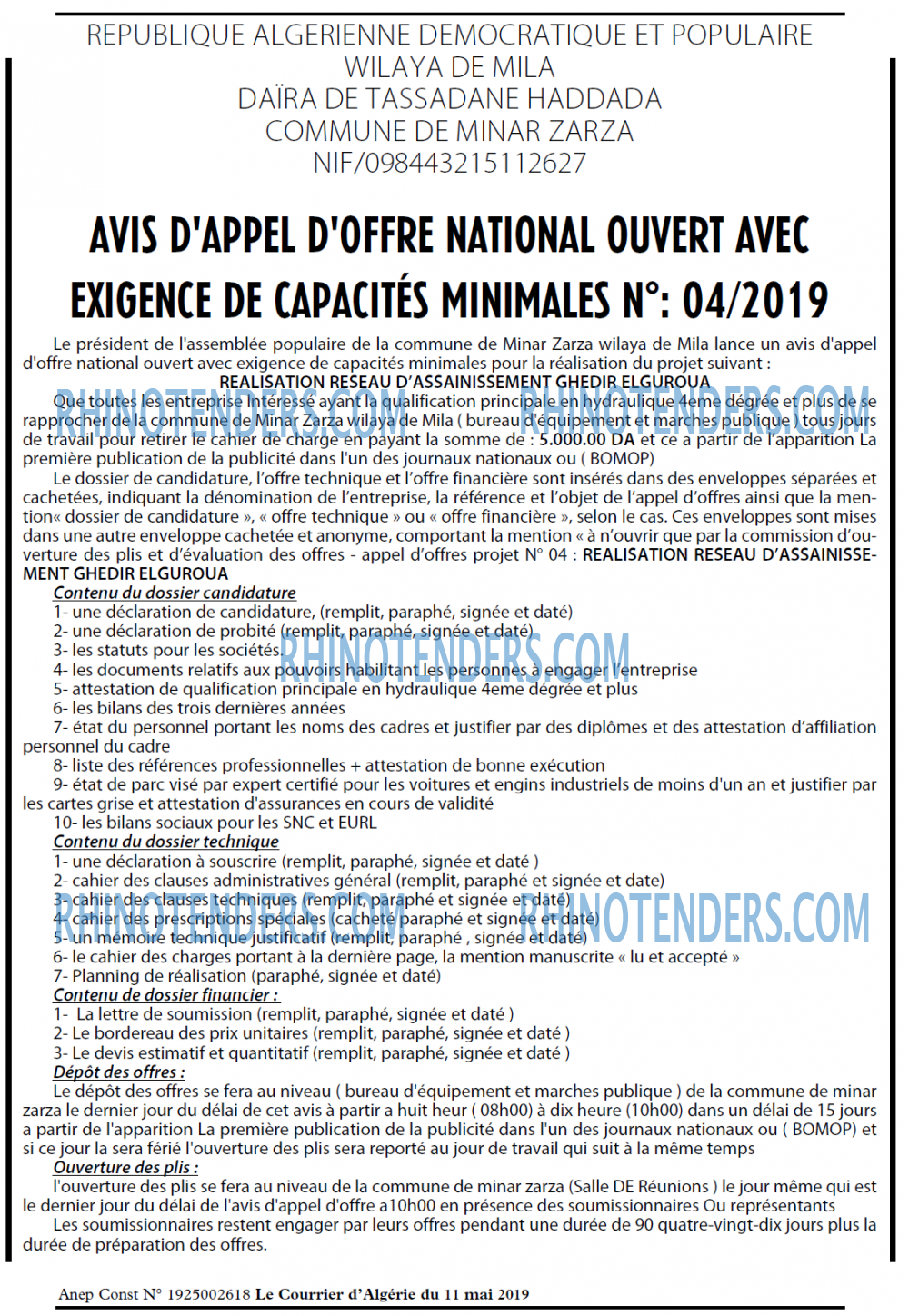 Le Courrier d'Algerie