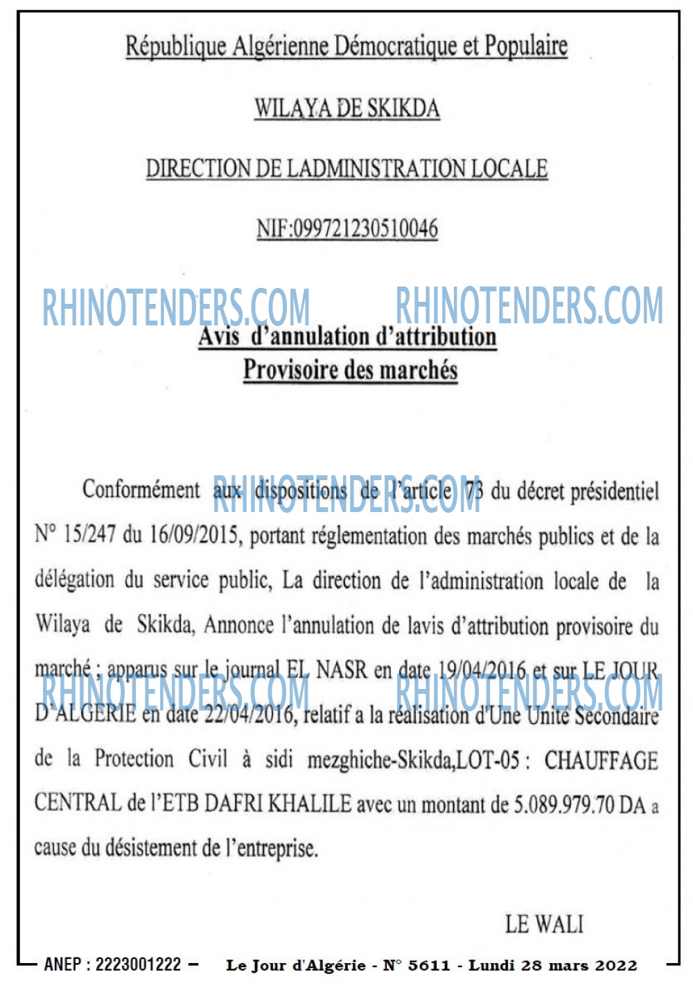 Le Jour d'Algérie