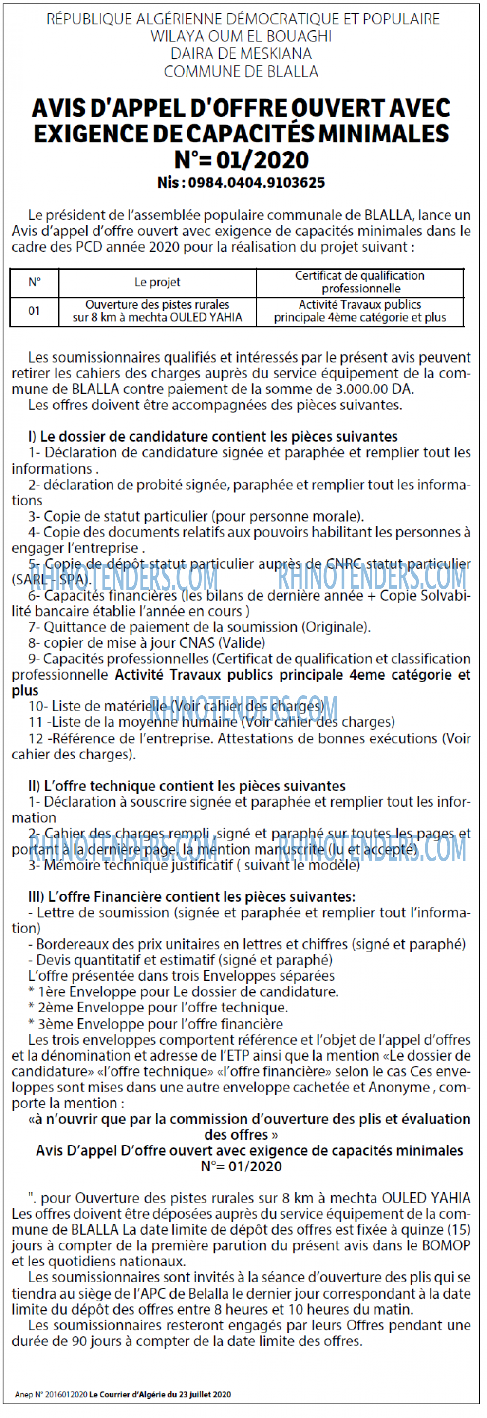 Le Courrier d'Algerie