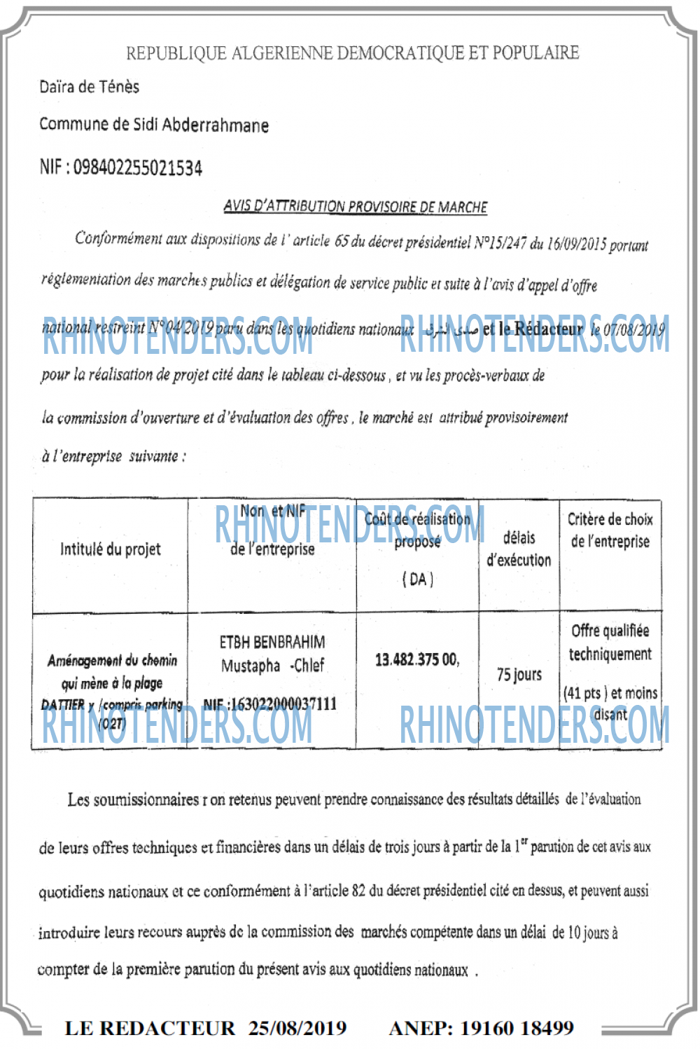 LE REDACTEUR