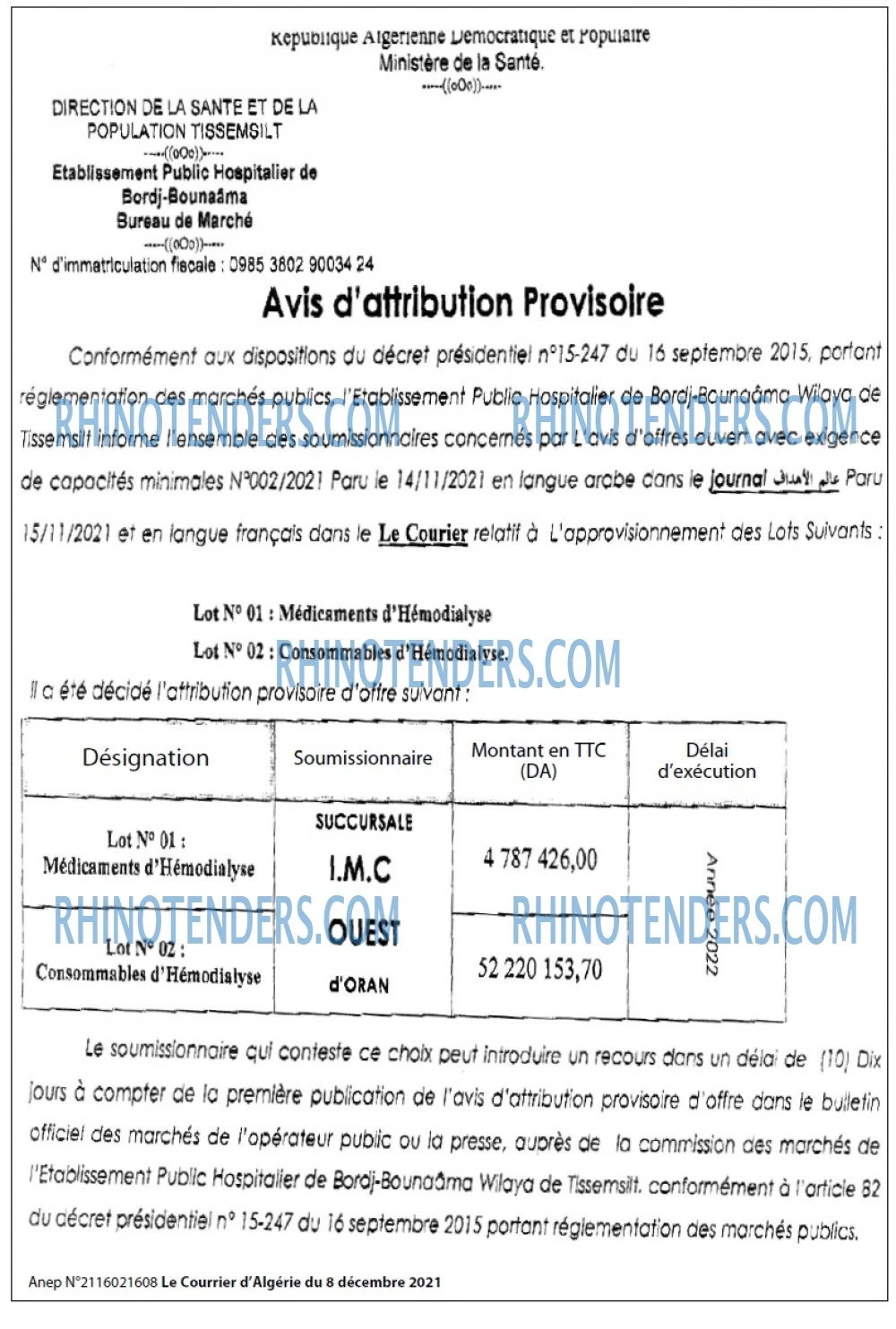 Le Courrier d'Algerie