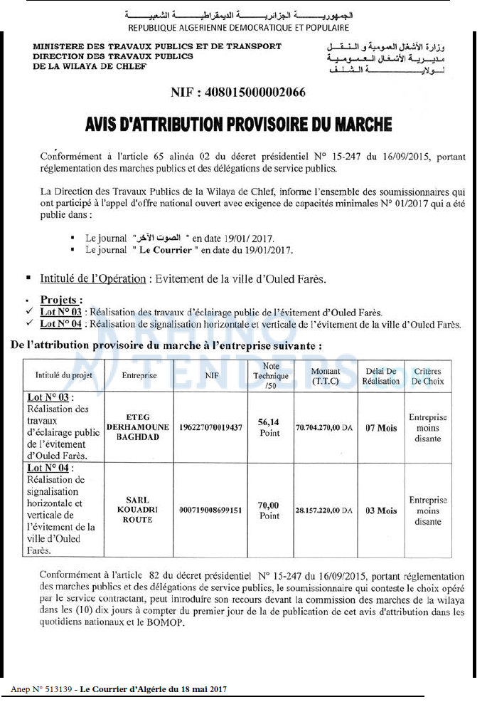 Le Courrier d'Algerie