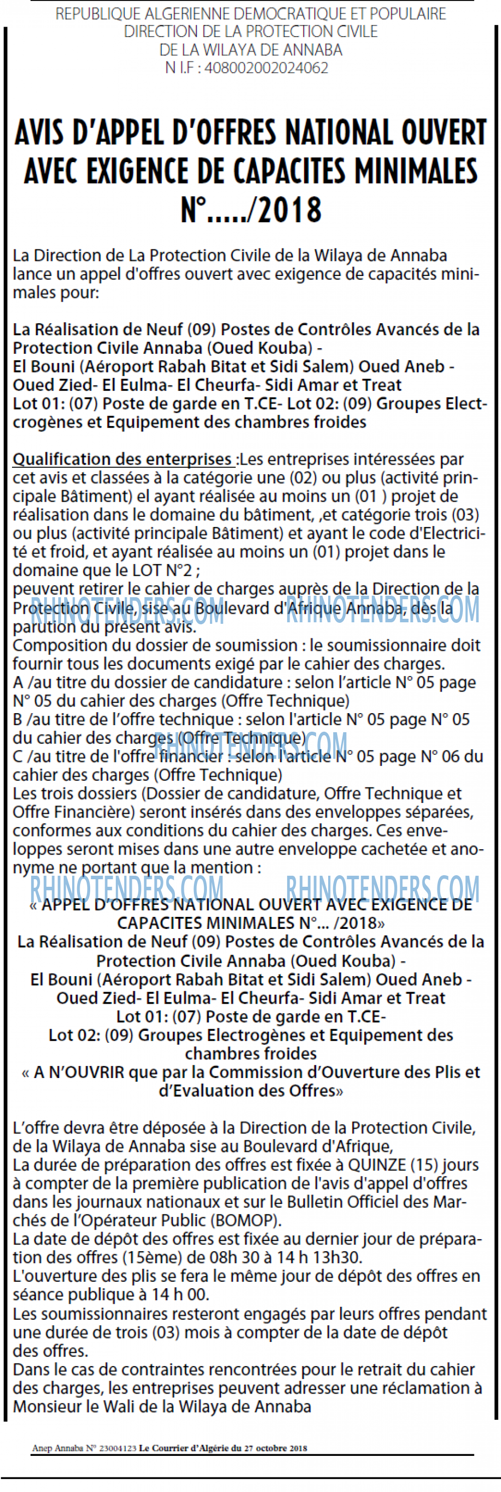 Le Courrier d'Algerie