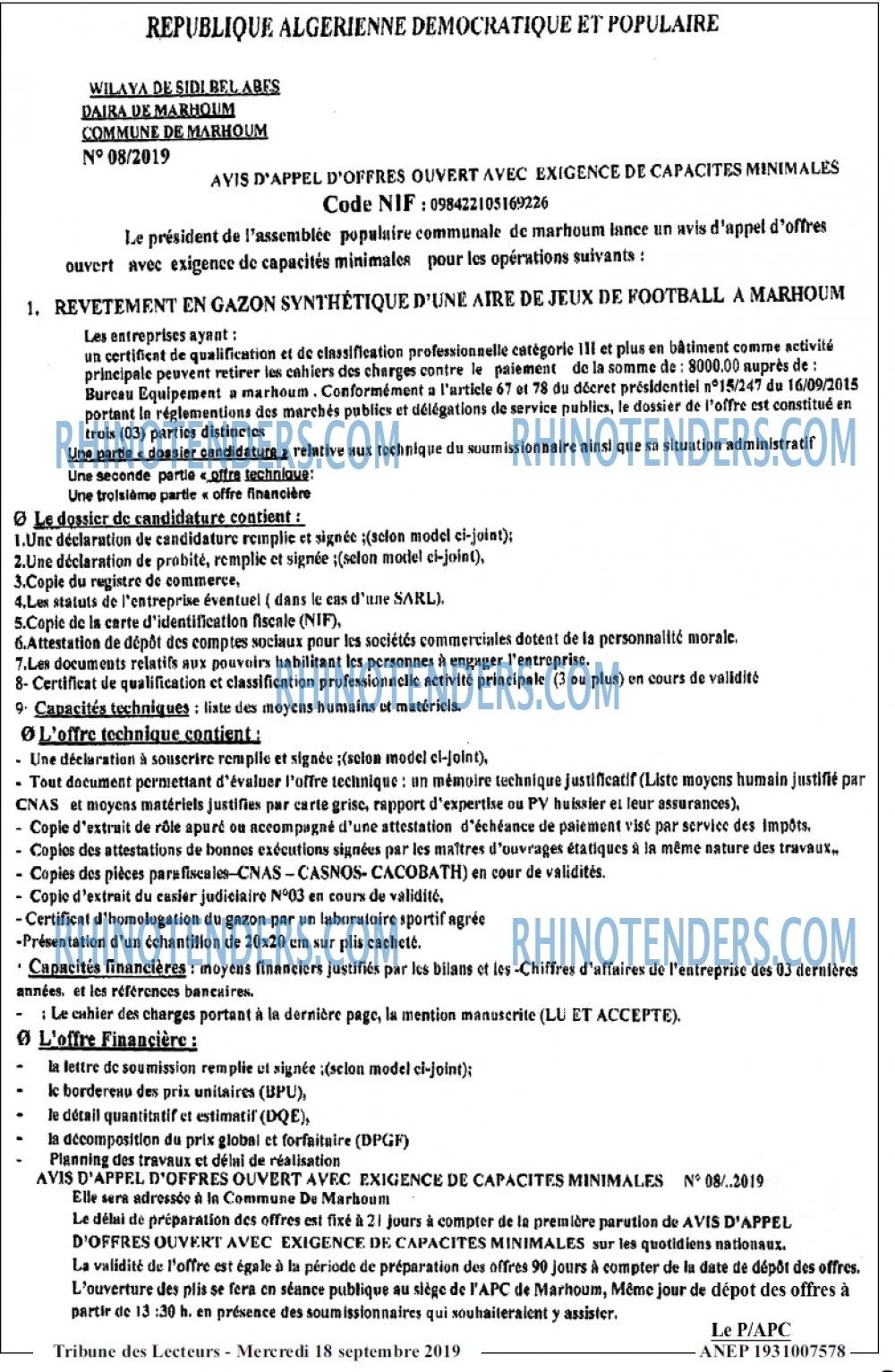 TRIBUNE DES LECTEURS