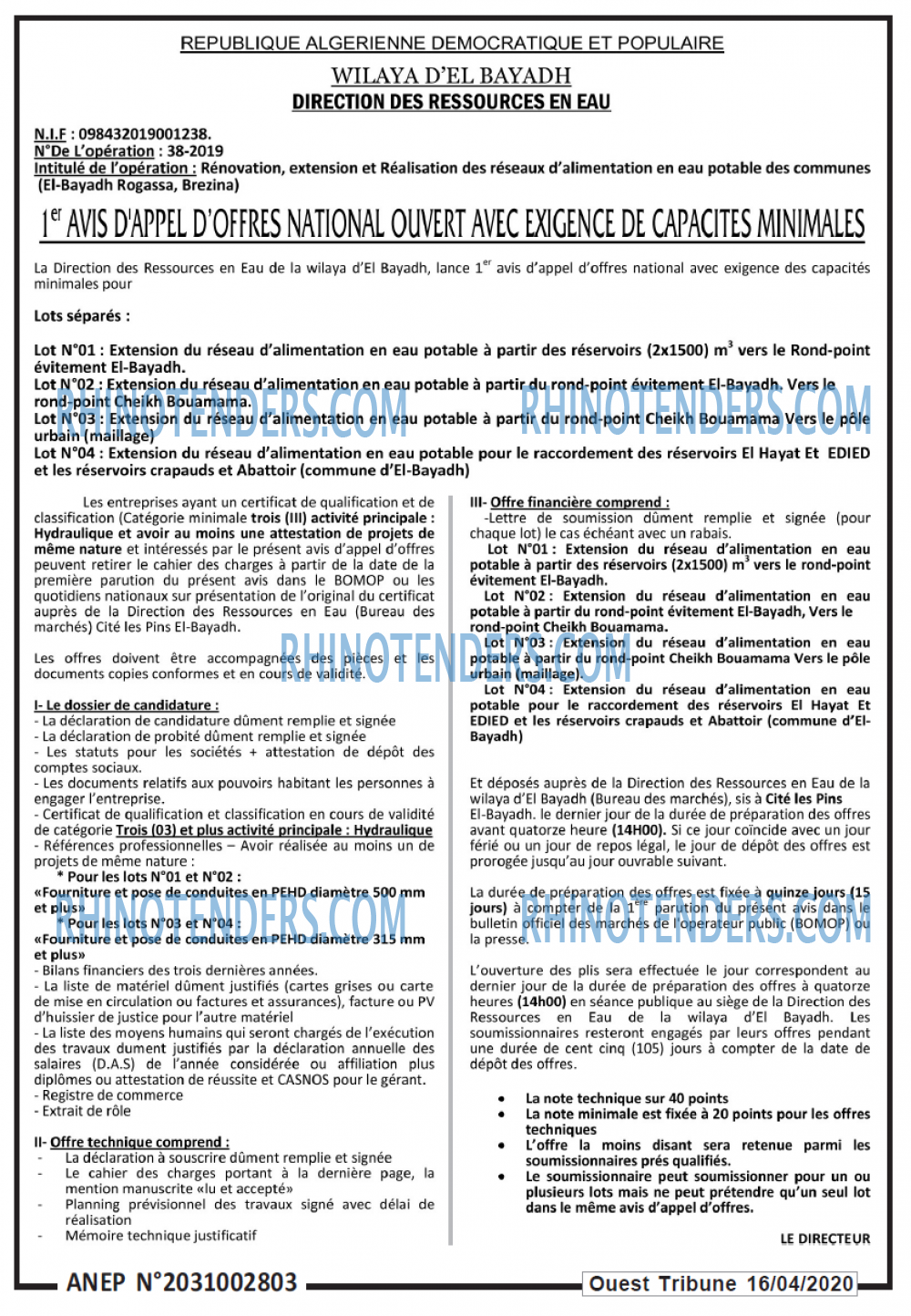 ouest TRIBUNE
