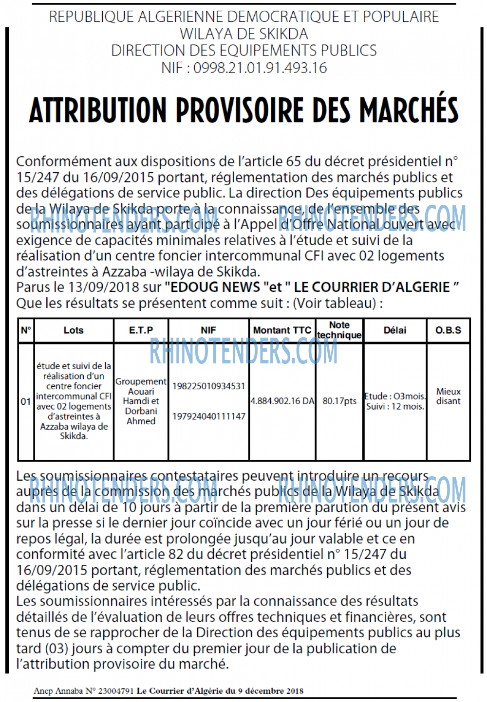 Le Courrier d'Algerie