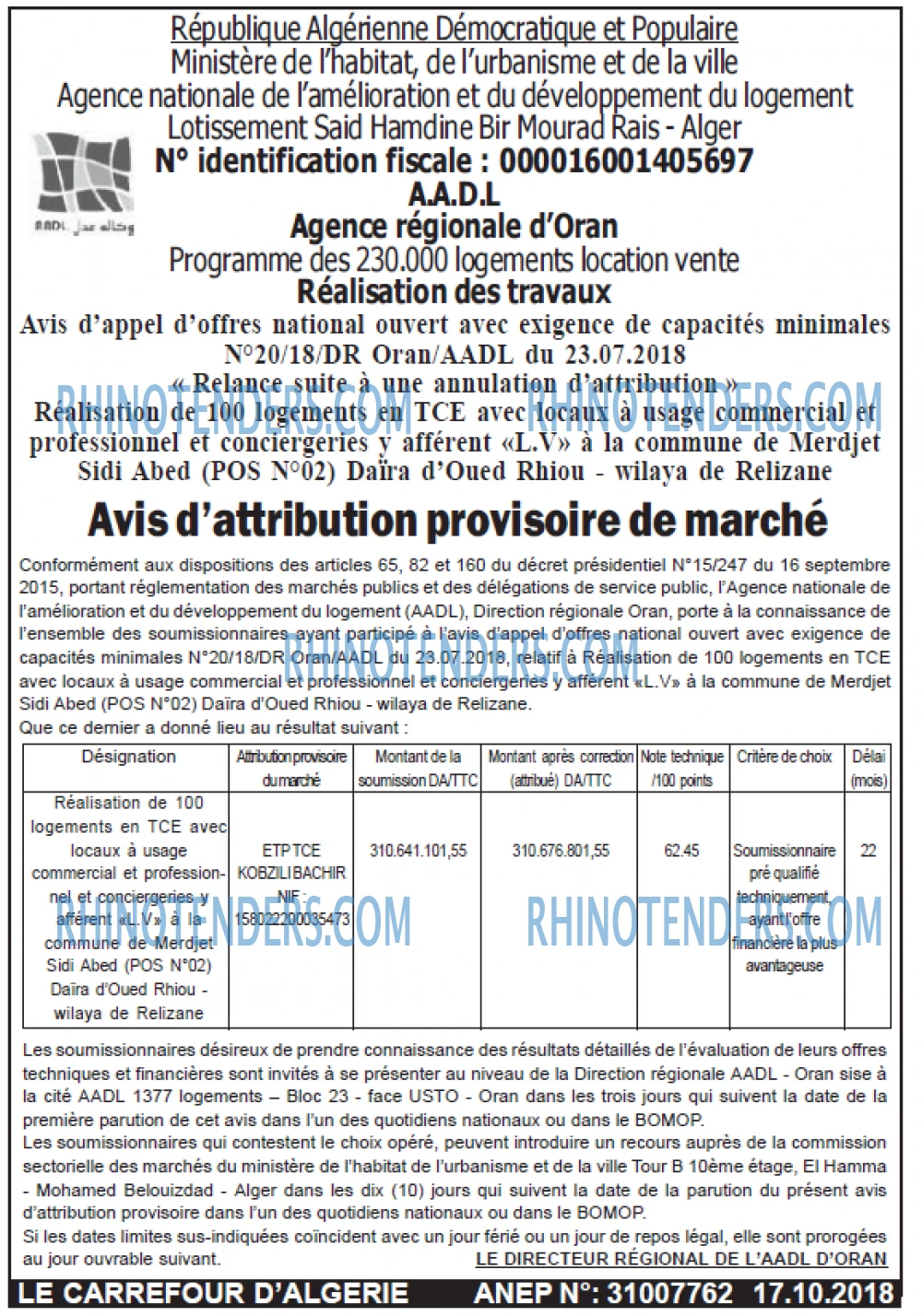 Le Carrefour d'Algérie