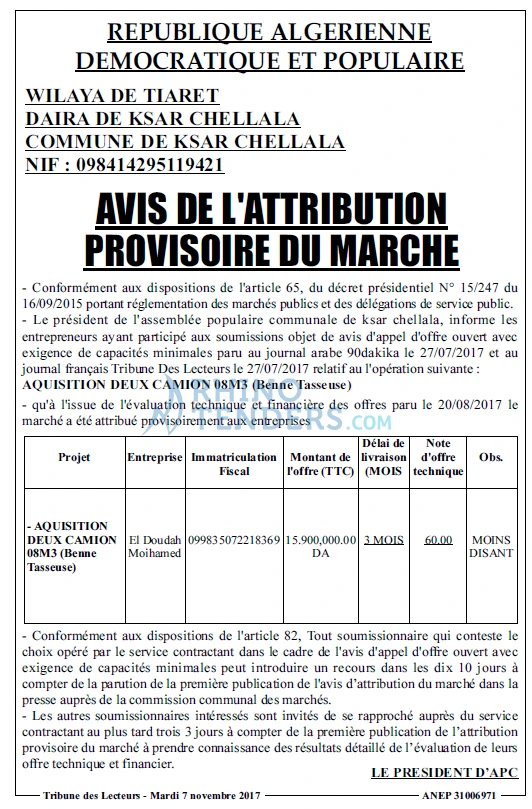 TRIBUNE DES LECTEURS