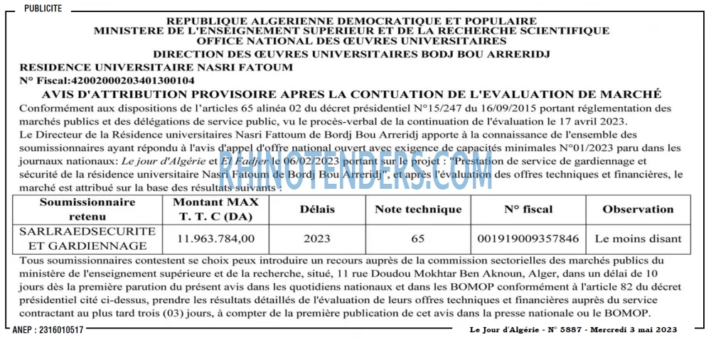 Le Jour d'Algérie
