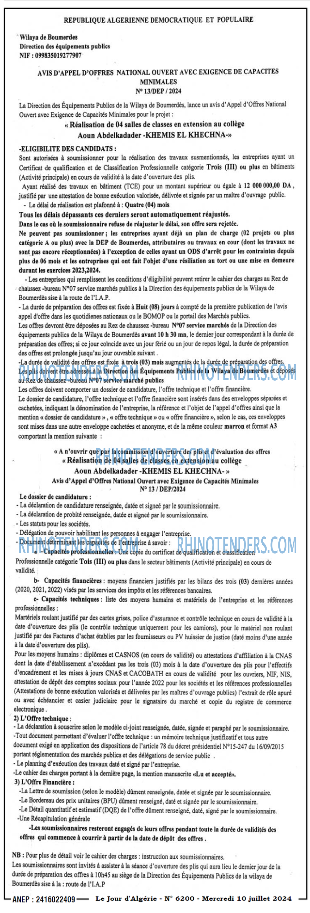 Le Jour d'Algérie
