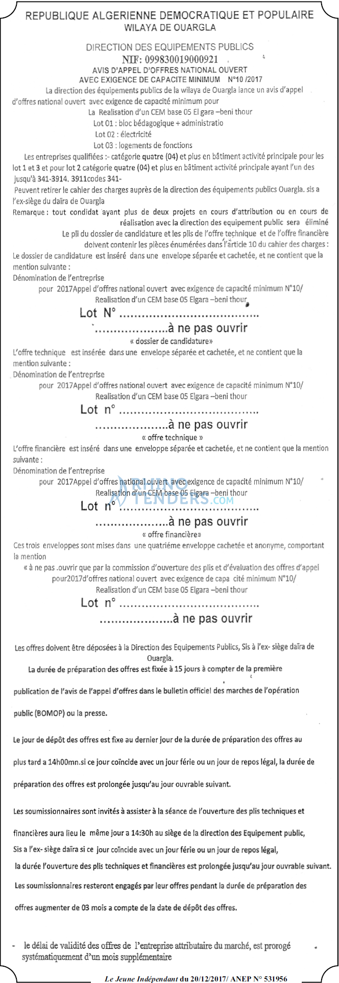 Le jeune indépendant