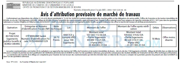 Le Courrier d'Algerie
