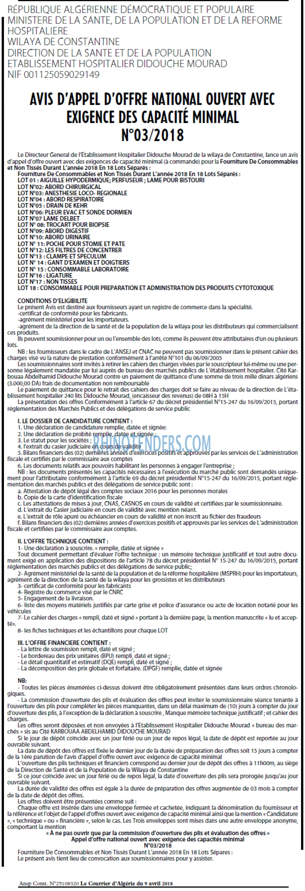 Le Courrier d'Algerie
