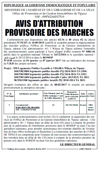 TRIBUNE DES LECTEURS