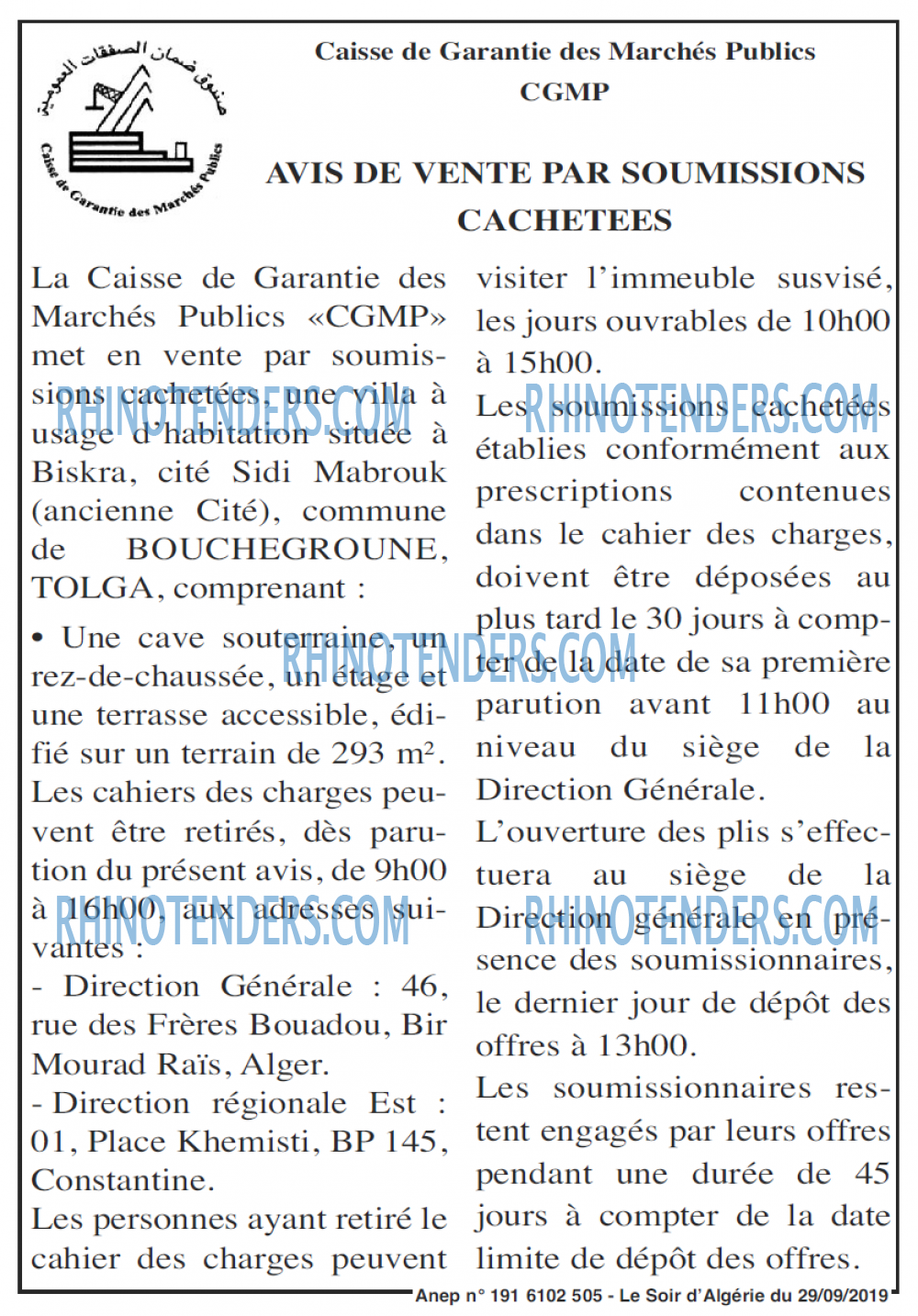 LE SOIR D'ALGERIE