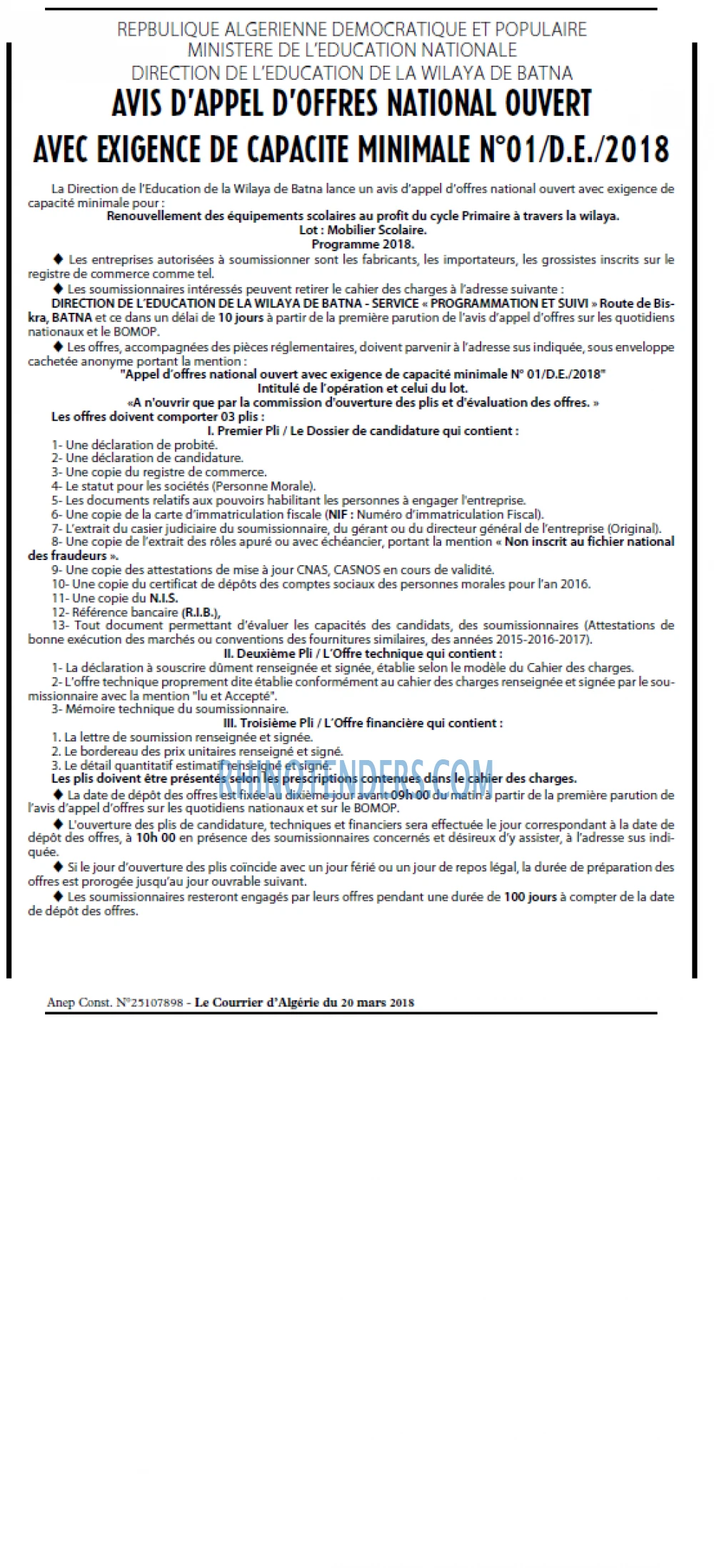 Le Courrier d'Algerie