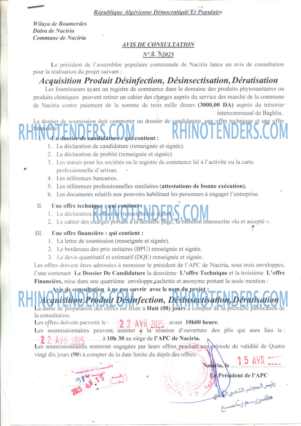Rhinotenders
