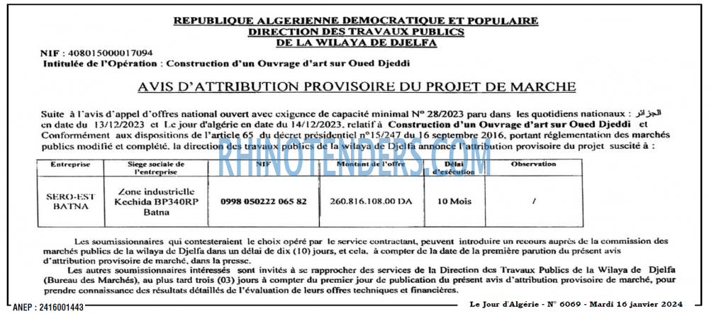 Le Jour d'Algérie