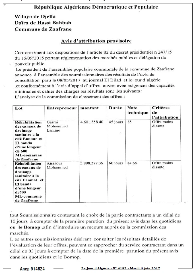 Le Jour d'Algérie