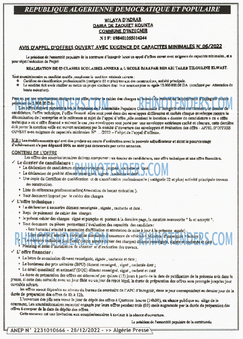 ALGERIE PRESSE