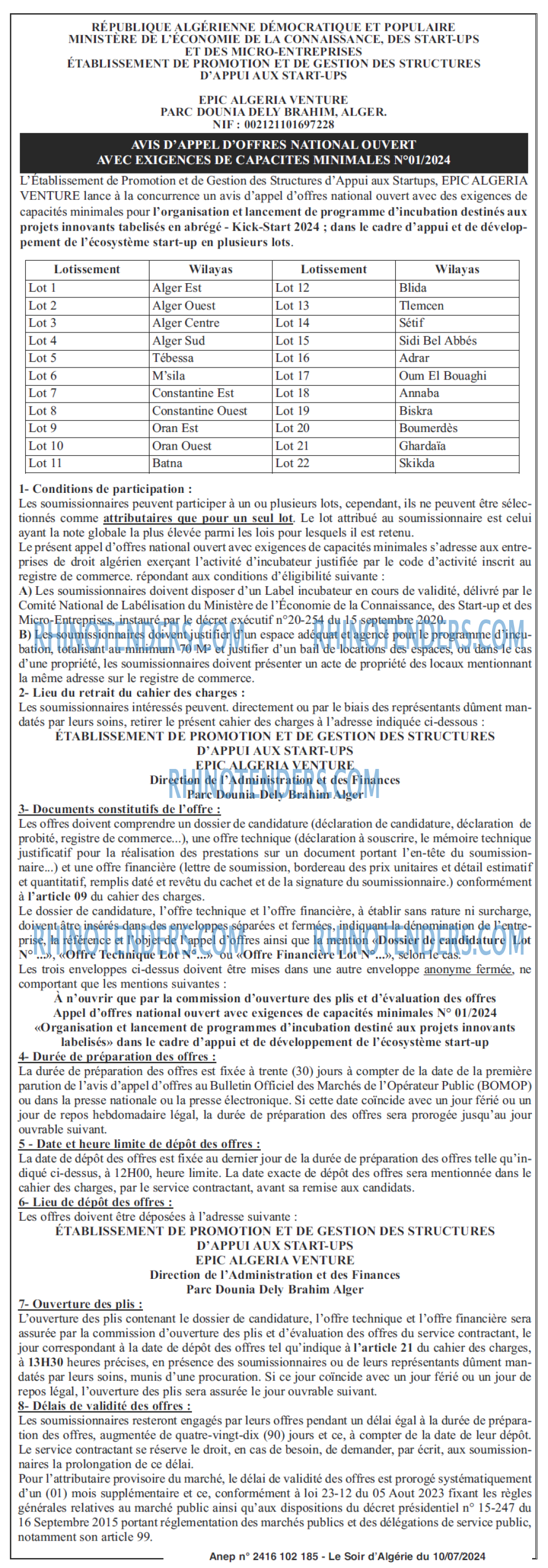 LE SOIR D'ALGERIE